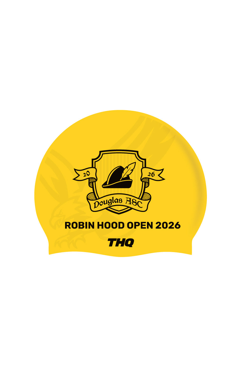 Seamless Silicone Swim Cap - Robin Hood Open 2026 - Yellow