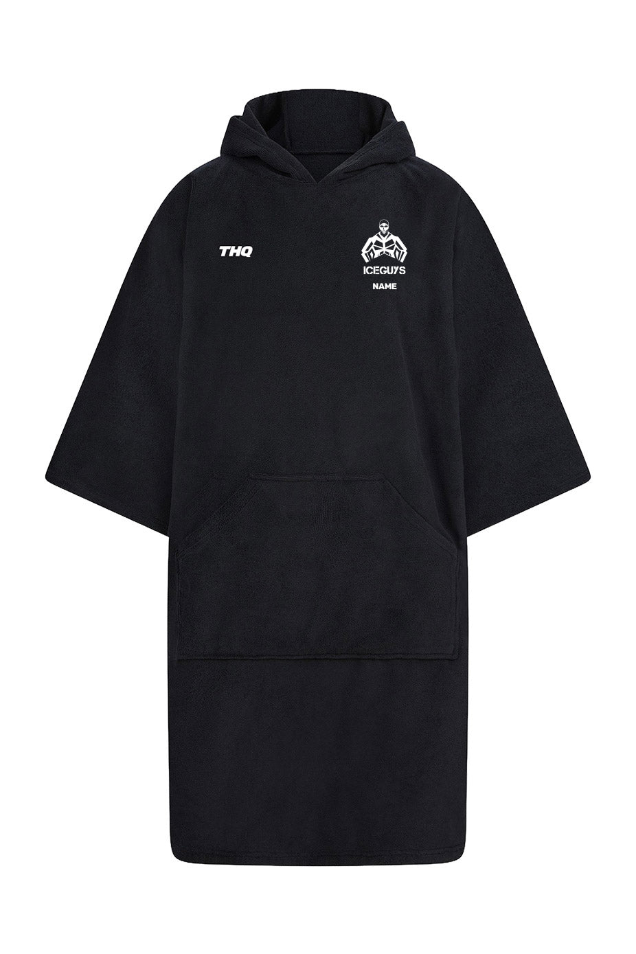 Iceguys Unisex Towelling Poncho - Black
