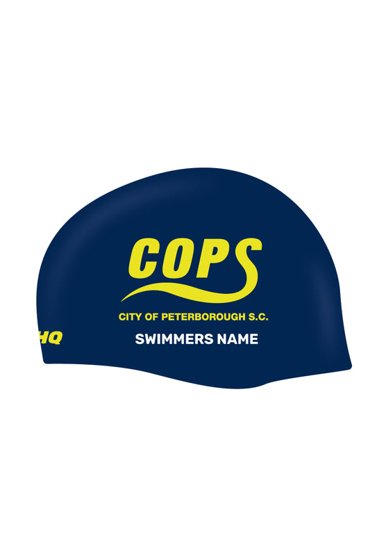 Bullet Silicone Racing Swim Cap - Navy
