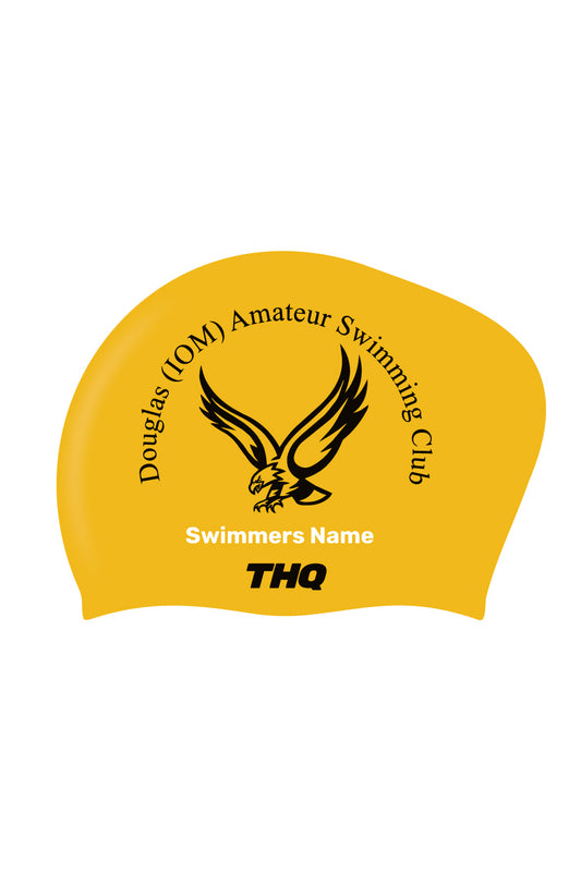 Long Hair Silicone Swim Cap - Yellow