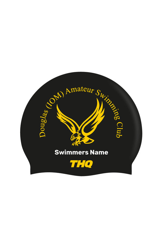 Seamless Silicone Swim Cap - Black