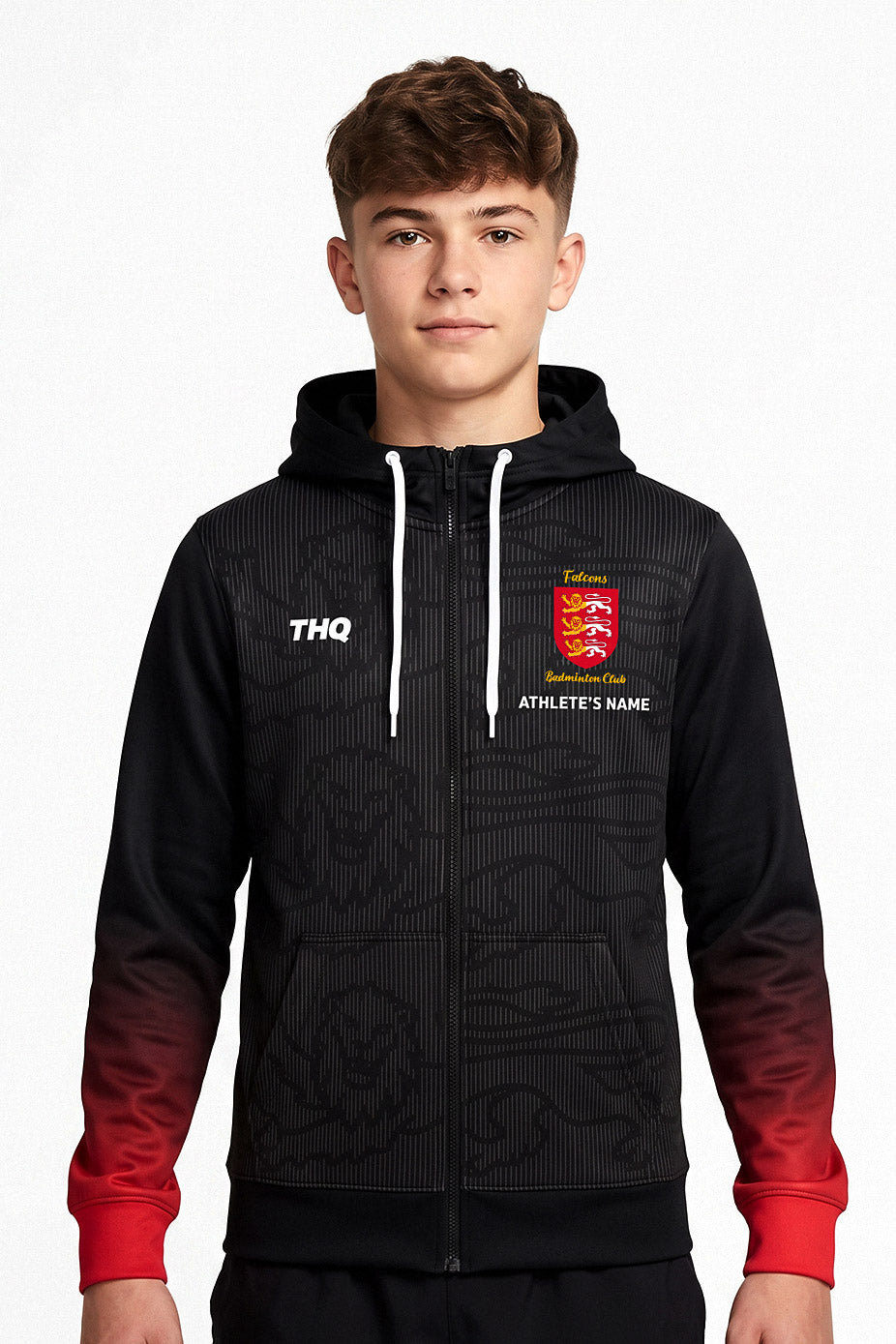Falcons Badminton Unisex Zipped Performance Hoodie