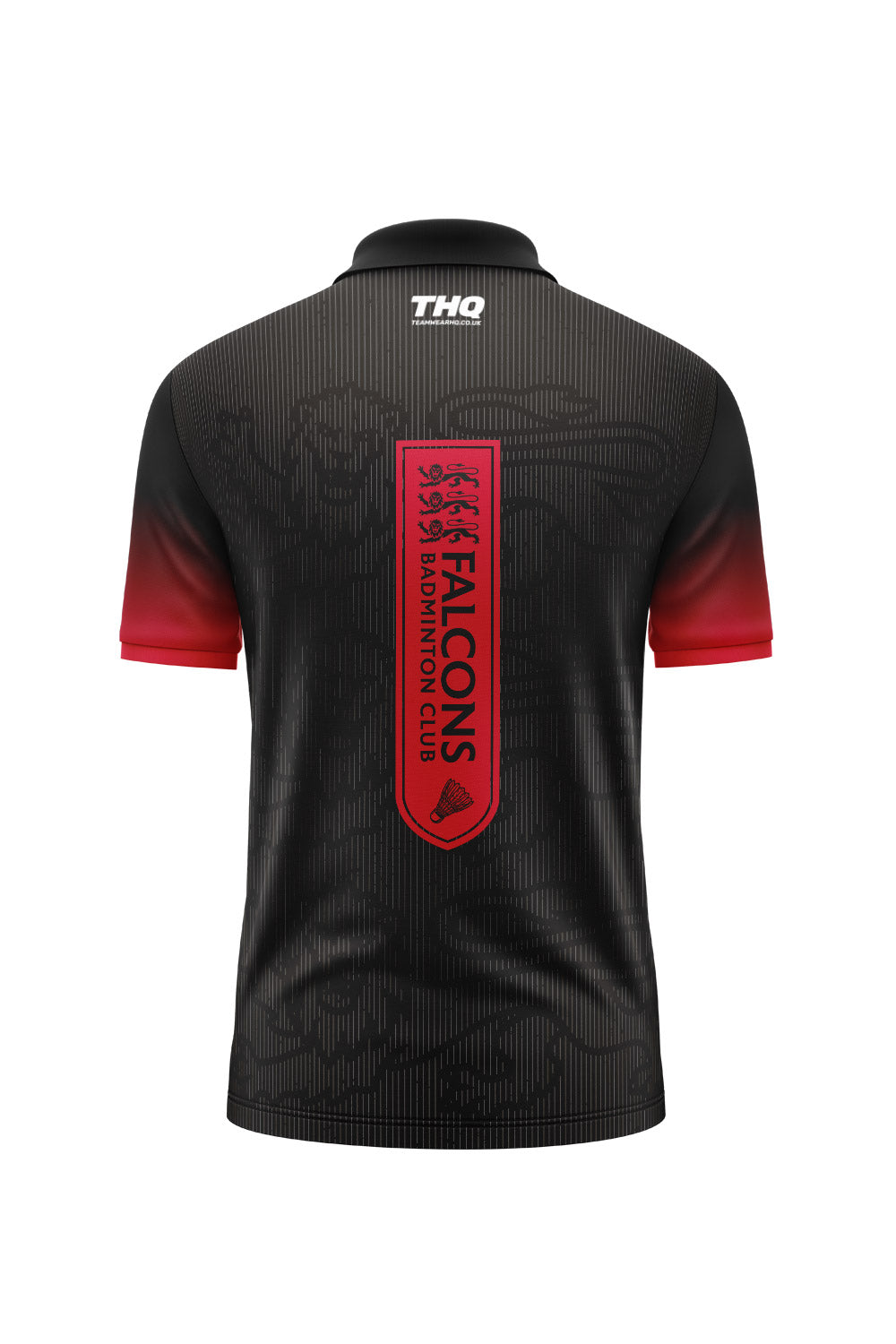 Falcons Badminton Unisex Polo Shirt - Black