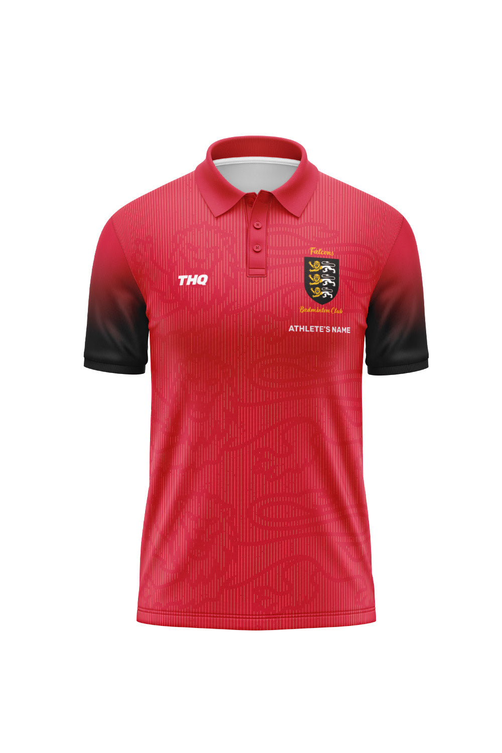 Falcons Badminton Unisex Polo Shirt - Red