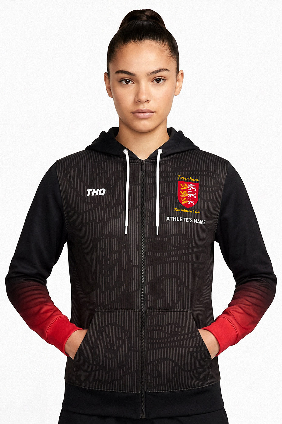 Faversham Badminton Female Zipped Performance Hoodie