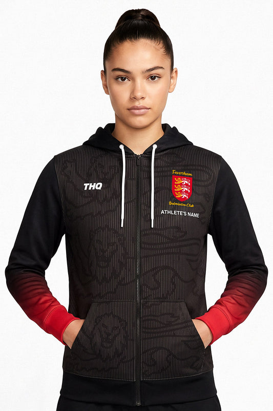 Faversham Badminton Female Zipped Performance Hoodie