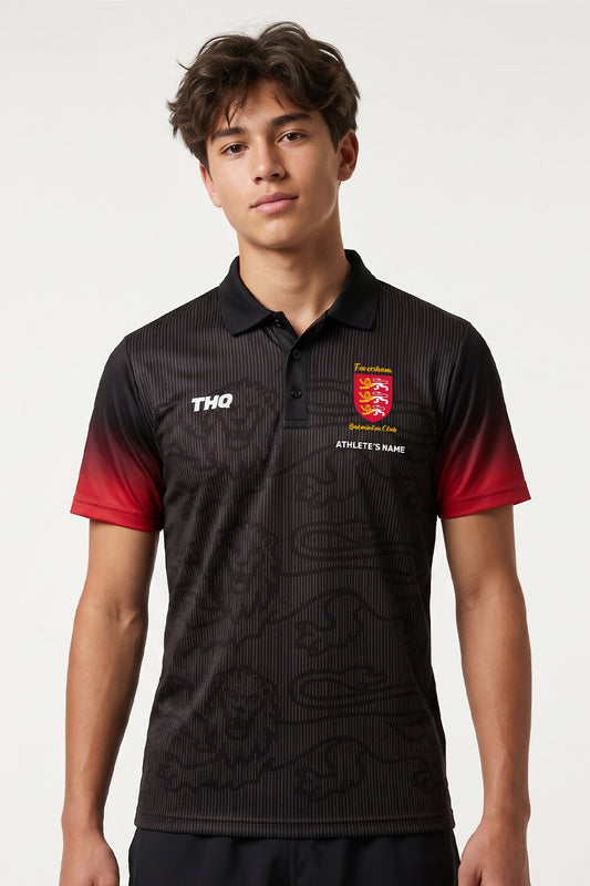 Faversham Badminton Unisex Polo Shirt - Black