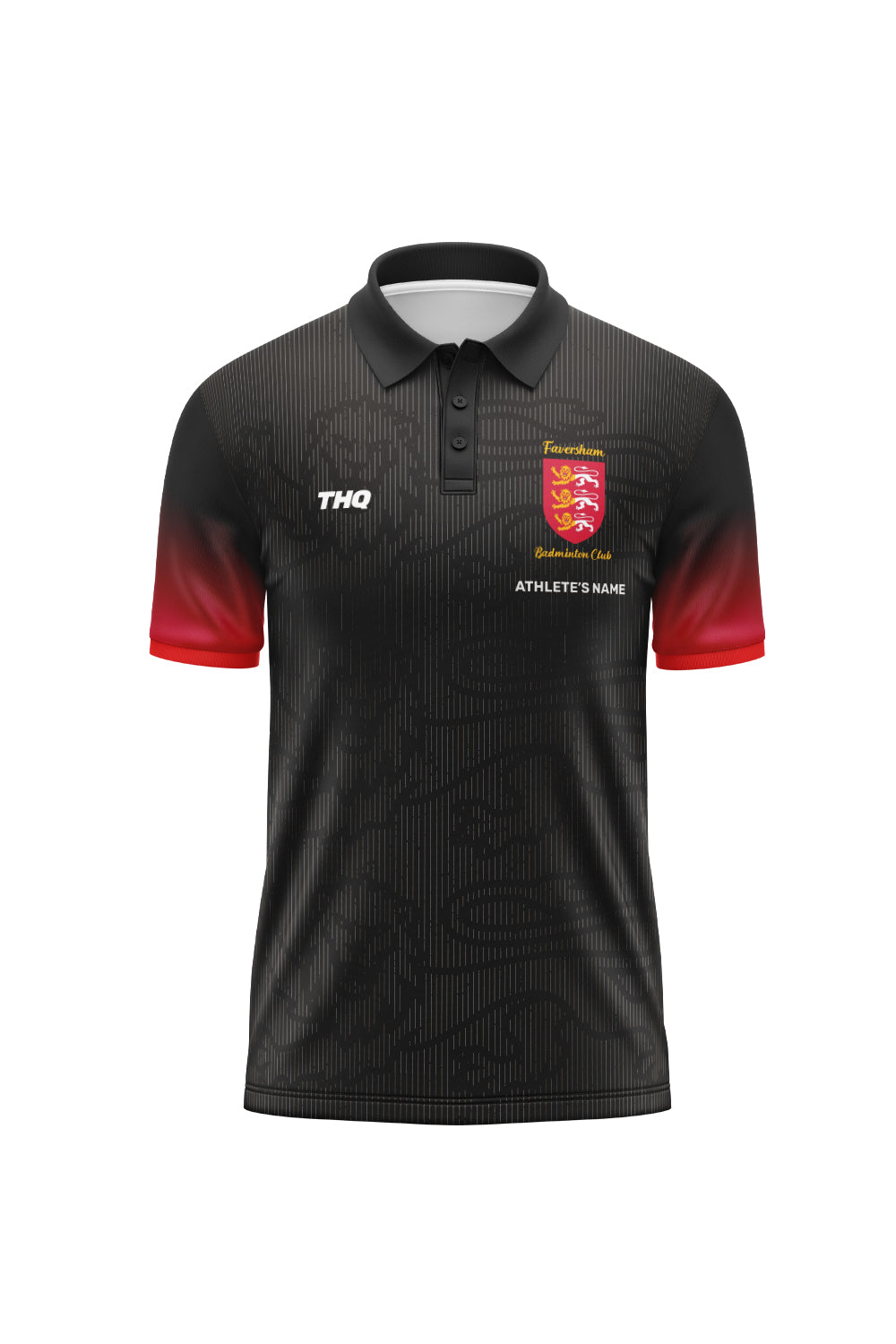 Faversham Badminton Unisex Polo Shirt - Black