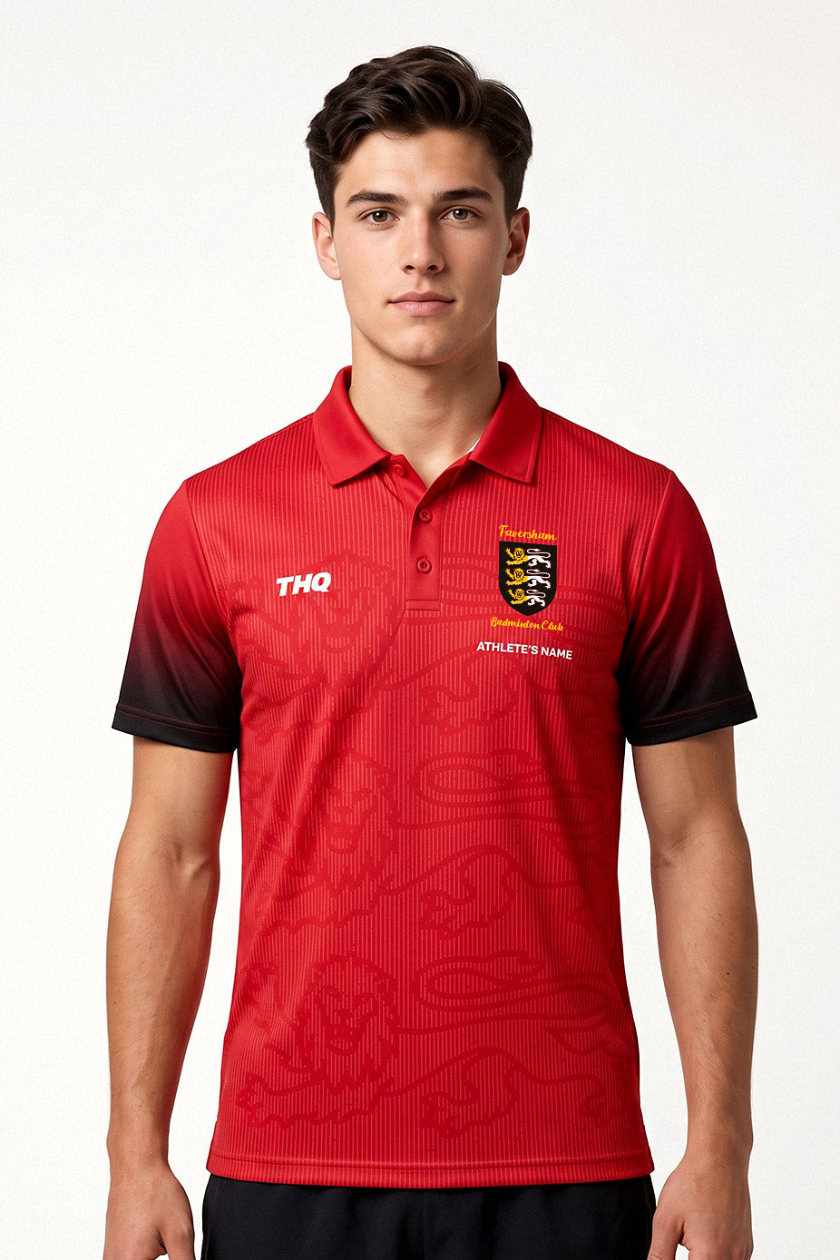 Faversham Badminton Unisex Polo Shirt - Red