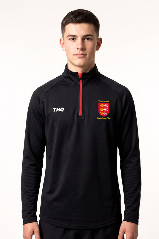 Faversham Badminton Adults Unisex 1/4 Zip Top