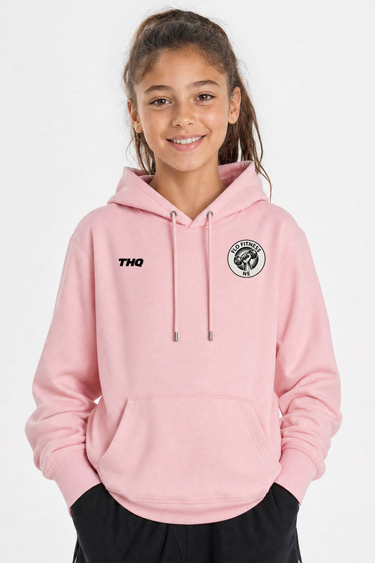 Flo Fitness Kids Unisex Cotton Pullover Hoodie - Pink