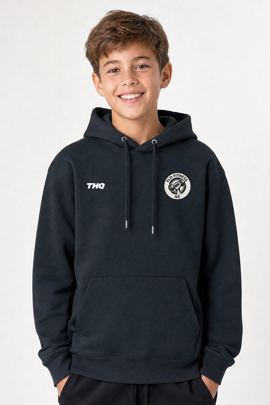 Flo Fitness Kids Unisex Cotton Pullover Hoodie - Black