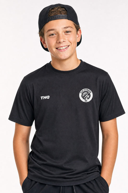Flo Fitness Kids Unisex Polyester Shirt - Black