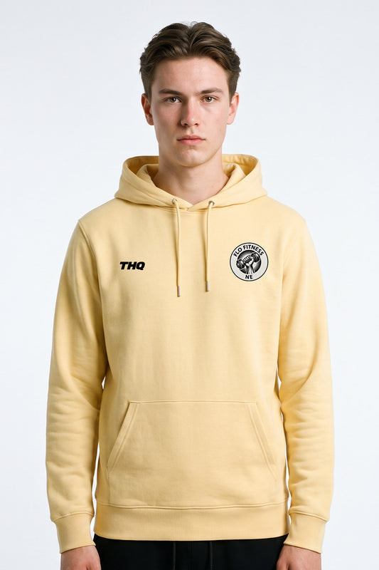 Flo Fitness Adults Unisex Cotton Pullover Hoodie - Yellow