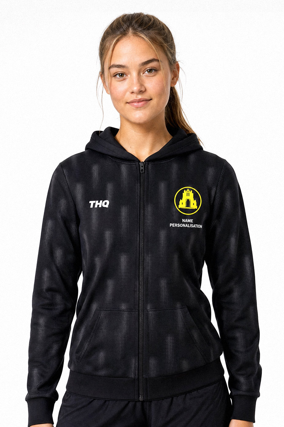 GASC Female Zipped Hoodie - Black