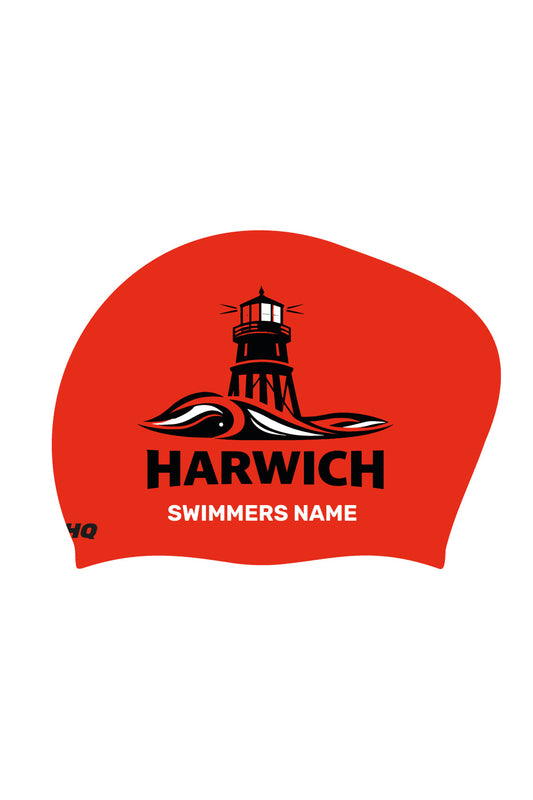 Harwich Silicone Long Hair Cap - Red