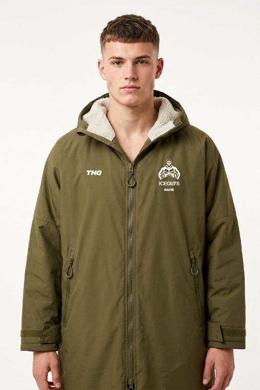 Iceguys Waterproof Changing Robe - Olive Green