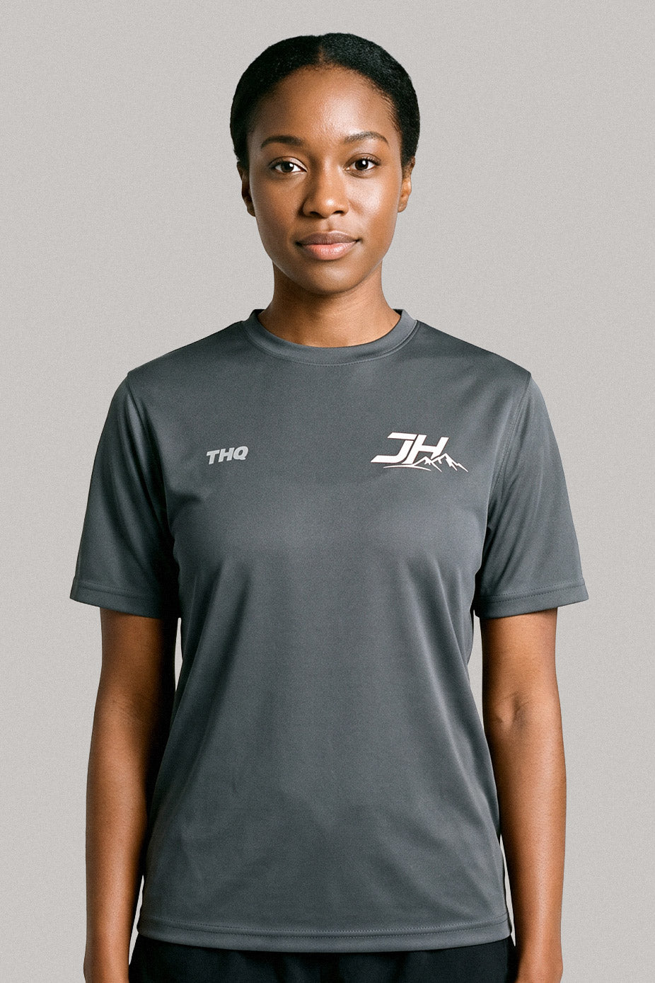 JH Coaching Adults Female Polyester Shirt - Charcoal