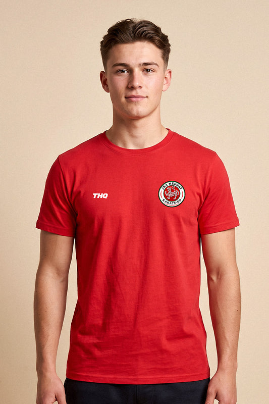 JKA Medway Karate-Do Adults Unisex Polyester Shirt - Red
