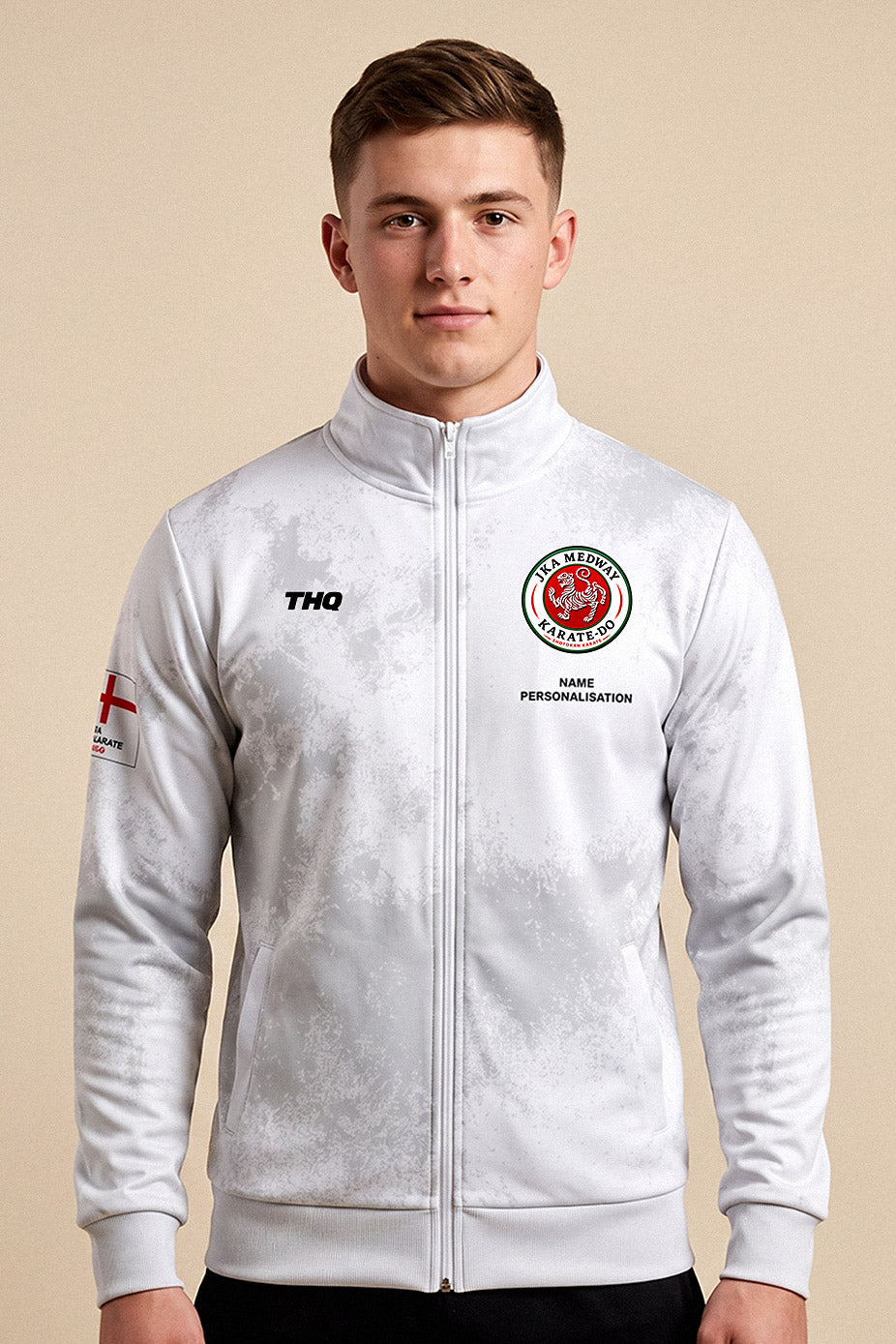 JKA Medway Karate-Do Custom Unisex Tracksuit Jacket - White