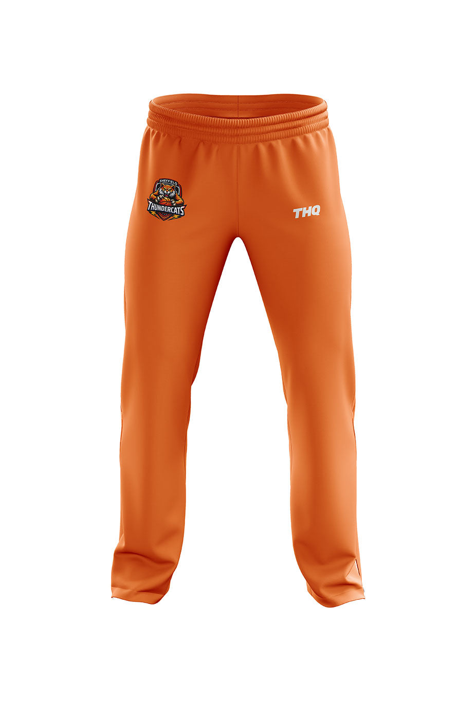 orange performance bottoms with THQ logo and Thundercats logo. 